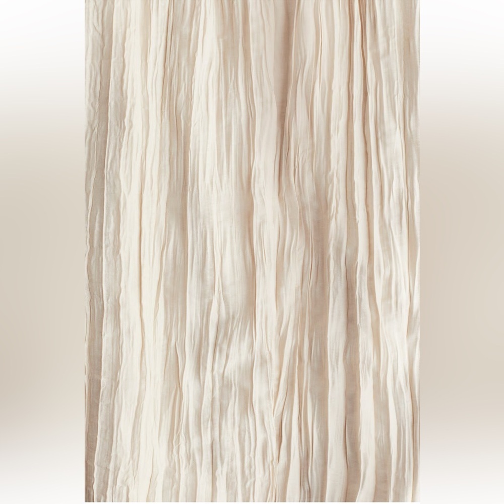 H&M‎ Edition Crinkle Midi Dress in Ivory, Sz S Loose fit New with imperfections. - Picture 3 of 12